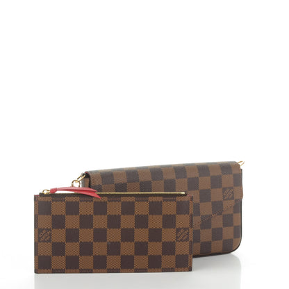 Louis Vuitton Damier Ebene Pochette Felicie Chain Wallet 5 of 10