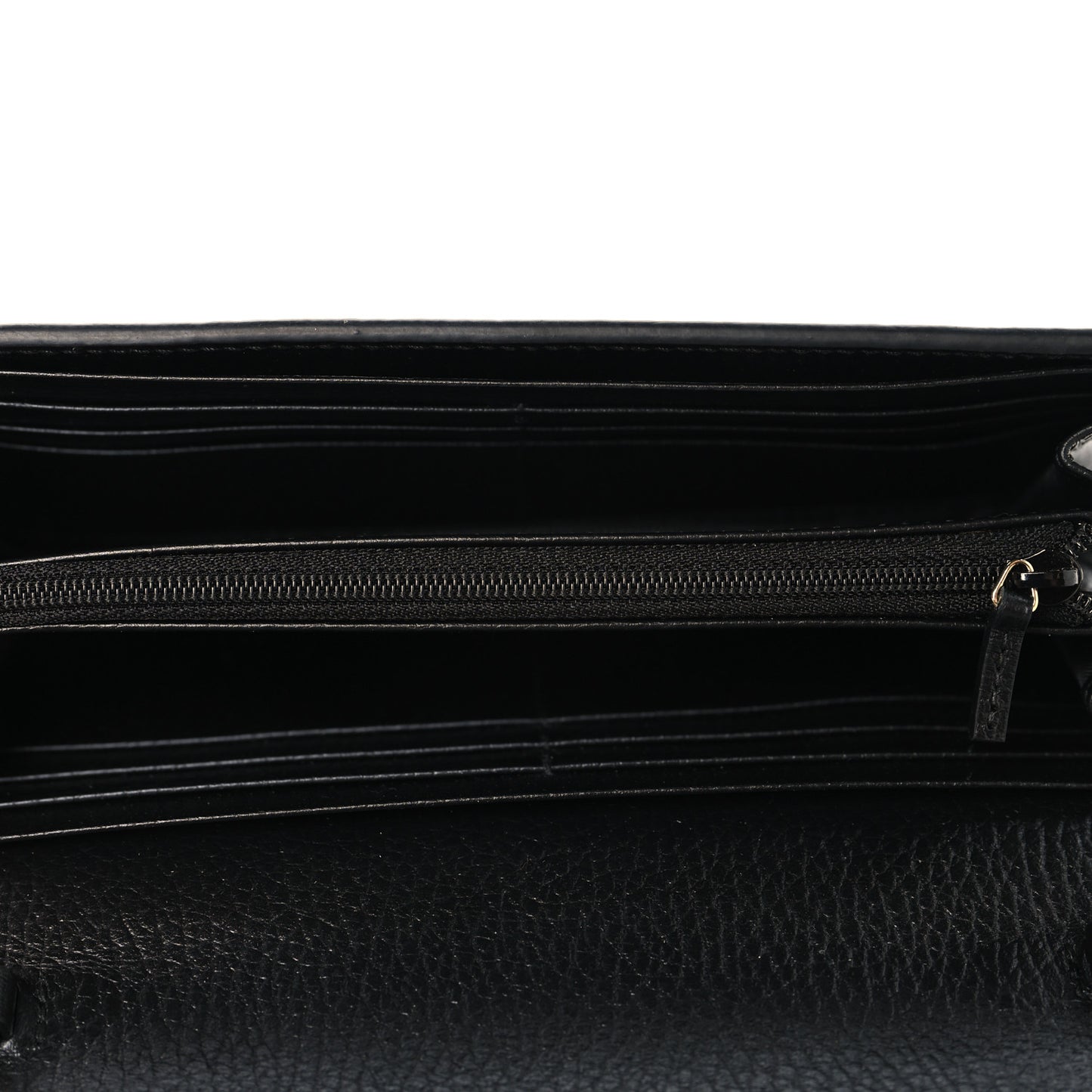 Dollar Calfskin GG Supreme Monogram Petite GG Marmont Wallet Chain Bag Black Beige Ebony
