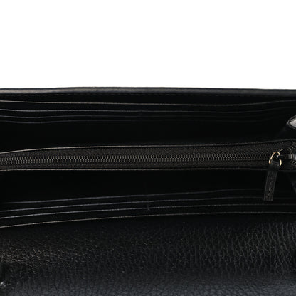Gucci Dollar Calfskin GG Supreme Monogram Petite GG Marmont Wallet Chain Bag Black Beige Ebony 5 of 10