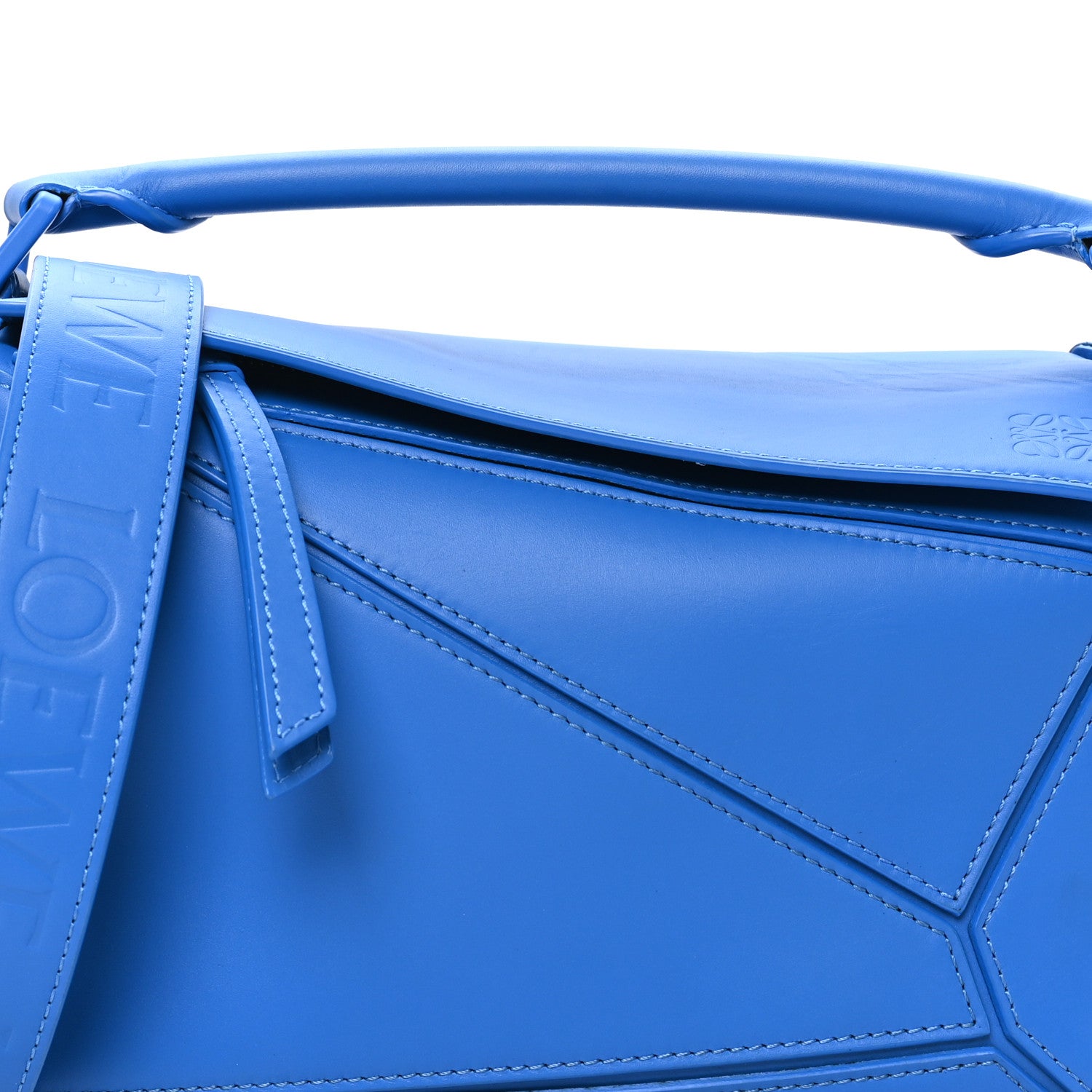 Loewe Satin Calfskin Small Puzzle Bag Scuba Blue 7 of 9