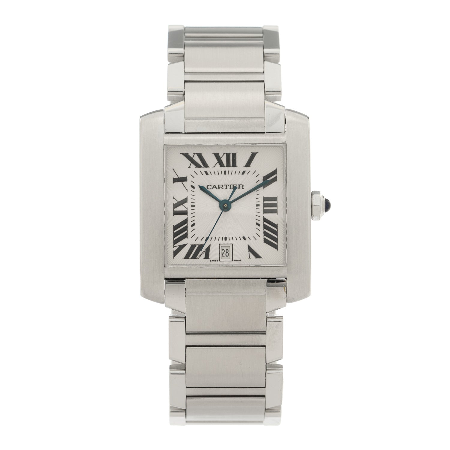 Cartier Stainless Steel 28mm Tank Francaise Automatic Watch 1 of 4