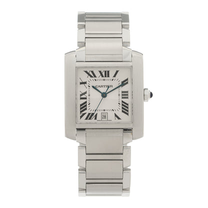 Cartier Stainless Steel 28mm Tank Francaise Automatic Watch 1 of 4