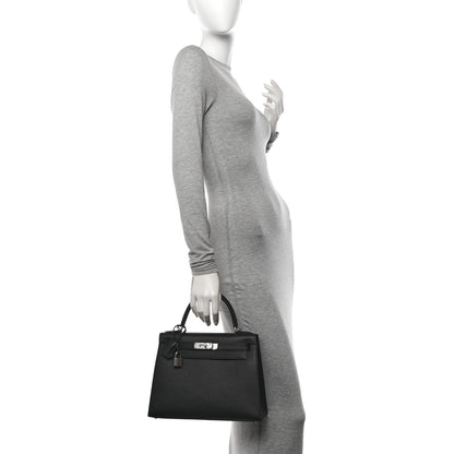 Hermes Epsom Kelly Sellier 28 Black 2 of 12