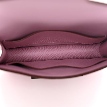 Hermes Epsom Constance Slim Wallet Mauve Sylvestre 7 of 8
