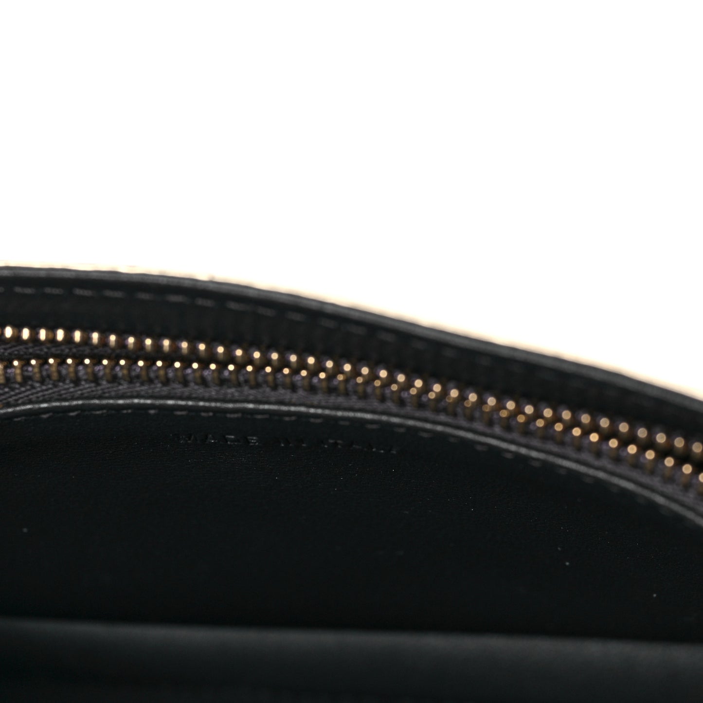 Metallic Patent Micro-Cannage Diorama Wallet on Chain Pouch Gold