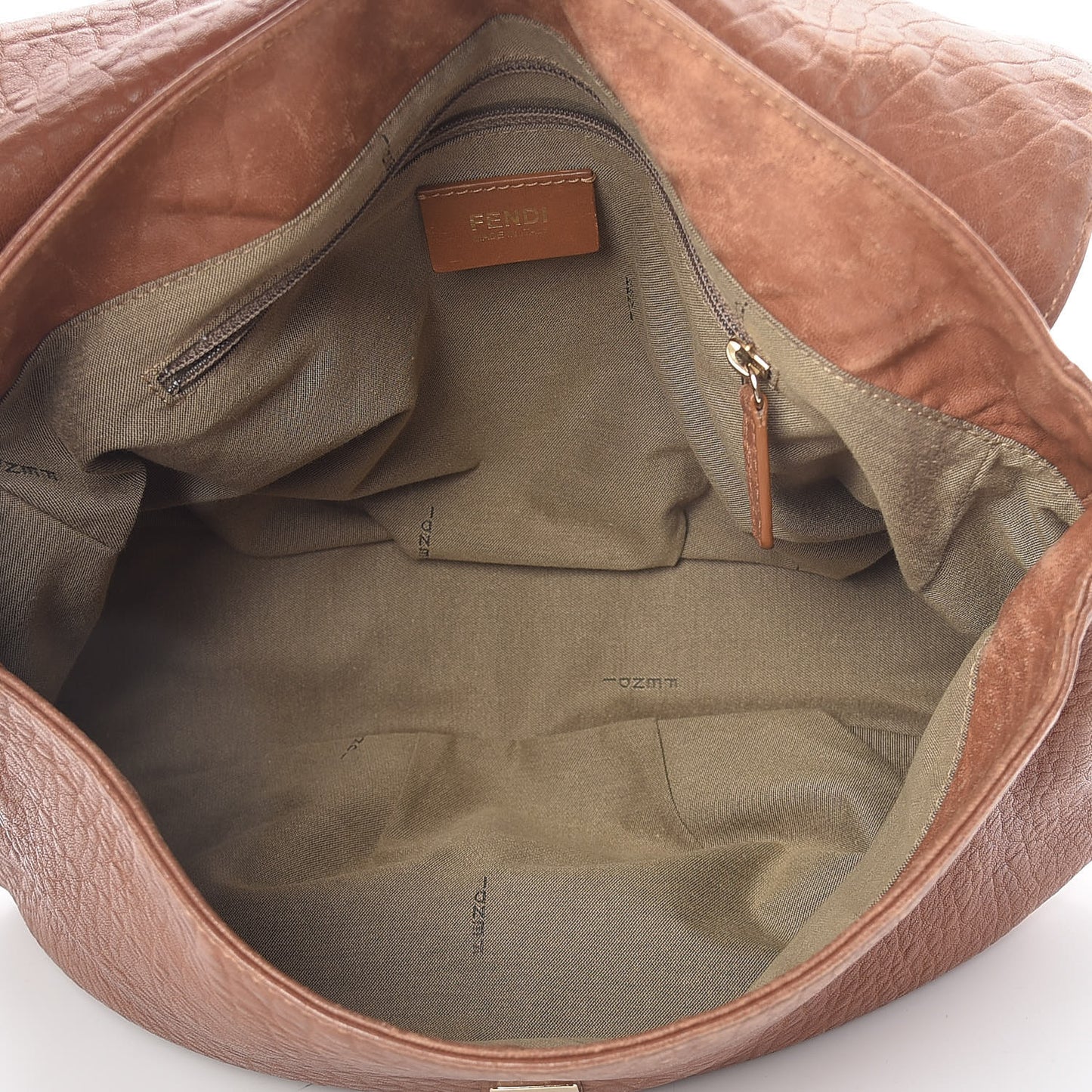 Crinkled Lambskin Mia Shoulder Flap Camel