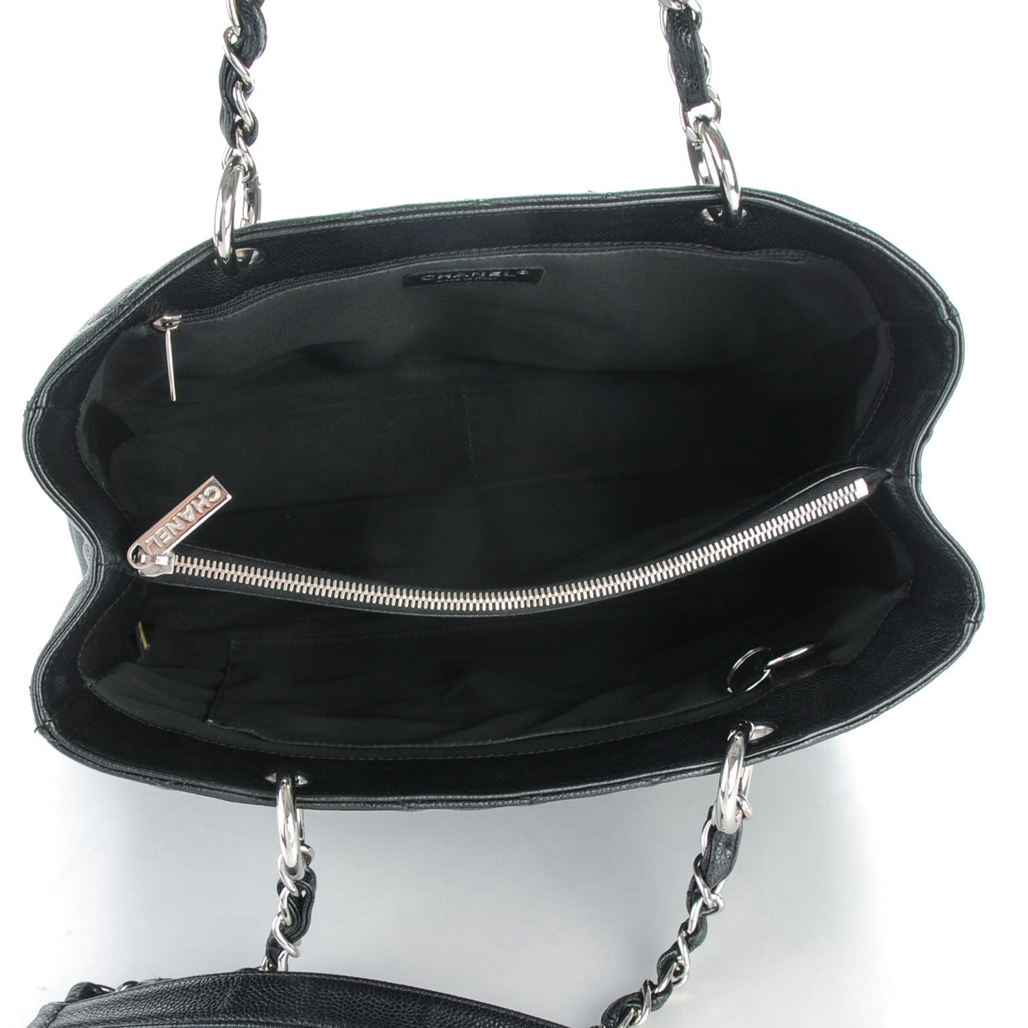 Chanel Caviar Quilted Grand Shopping Tote GST Black 5 of 9