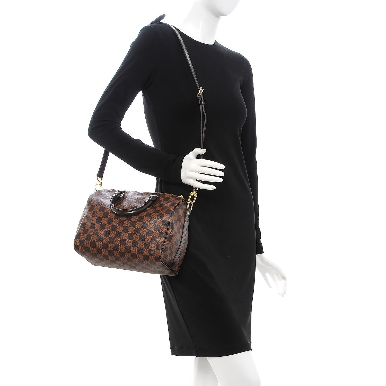 Louis Vuitton Damier Ebene Speedy Bandouliere 25 2 of 9