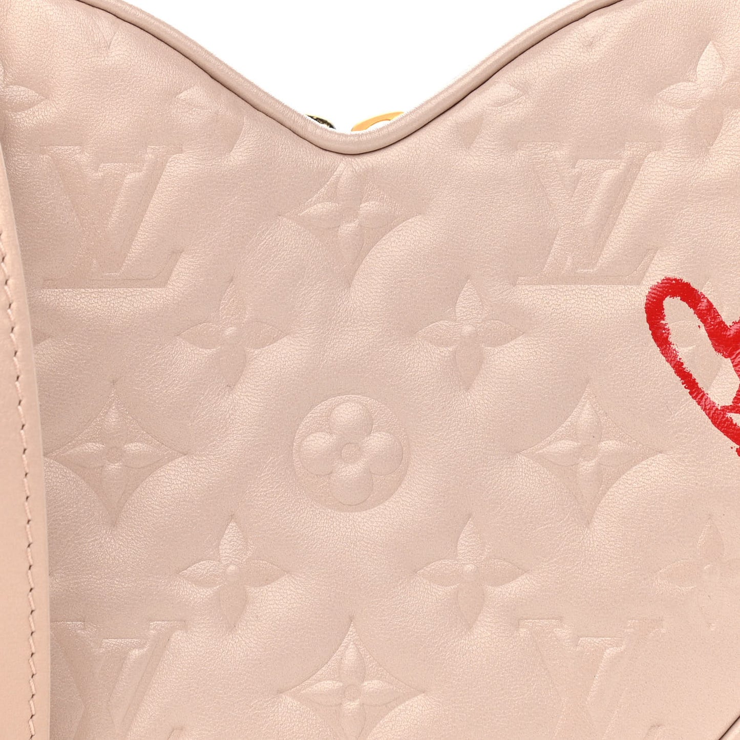 Lambskin Embossed Monogram Fall In Love Sac Coeur Light Pink