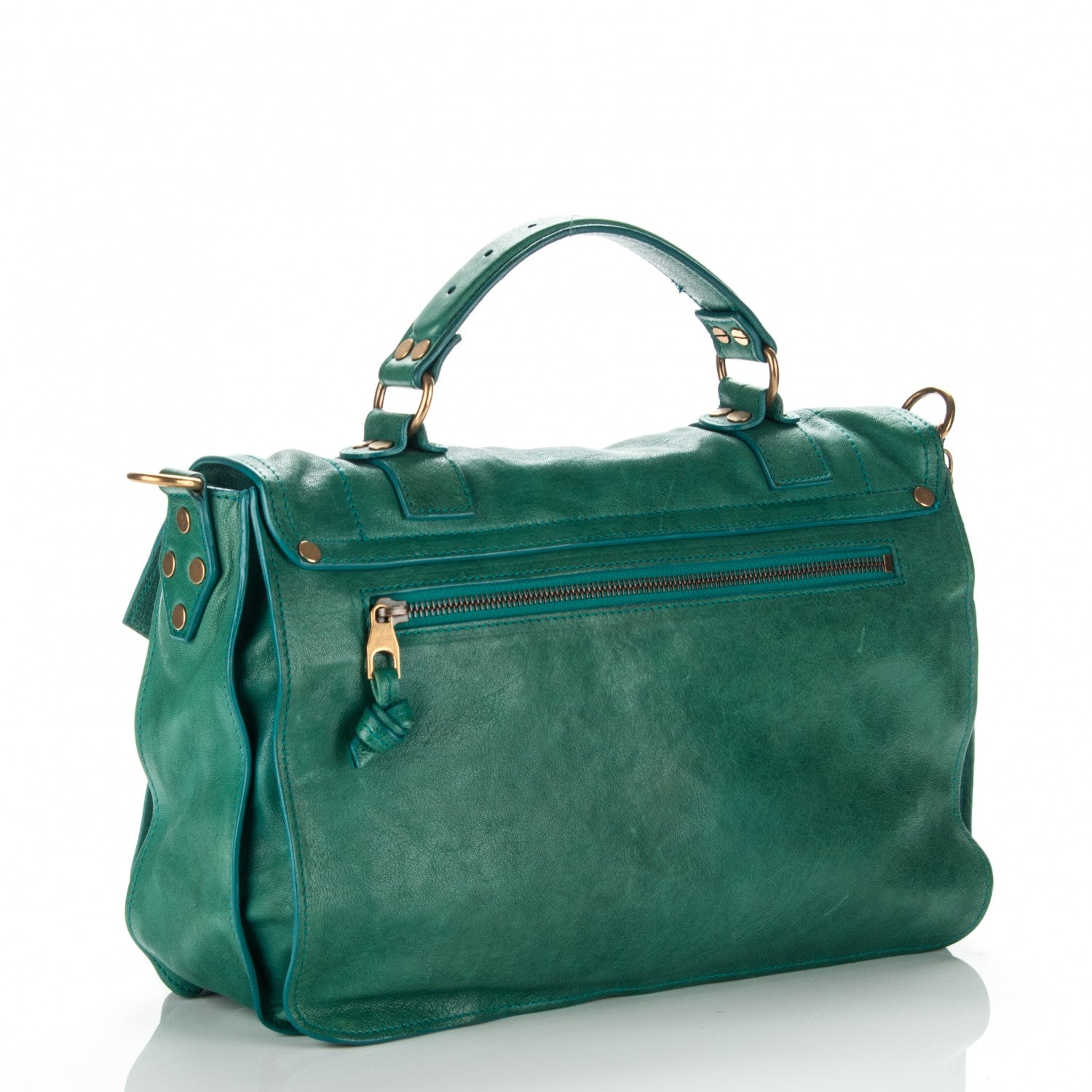 Proenza Schouler Lambskin Medium PS1 Satchel Teal 3 of 8