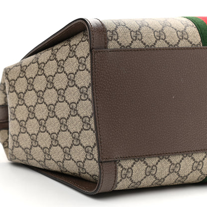 Gucci GG Supreme Monogram Web Medium Ophidia Tote Bag Brown 10 of 12