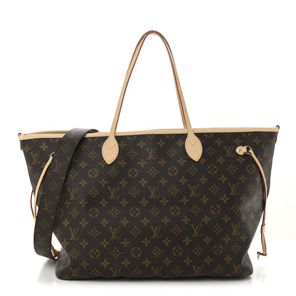 Louis Vuitton Monogram Stamped Inside Out Neverfull Bandouliere GM Beige 1 of 10