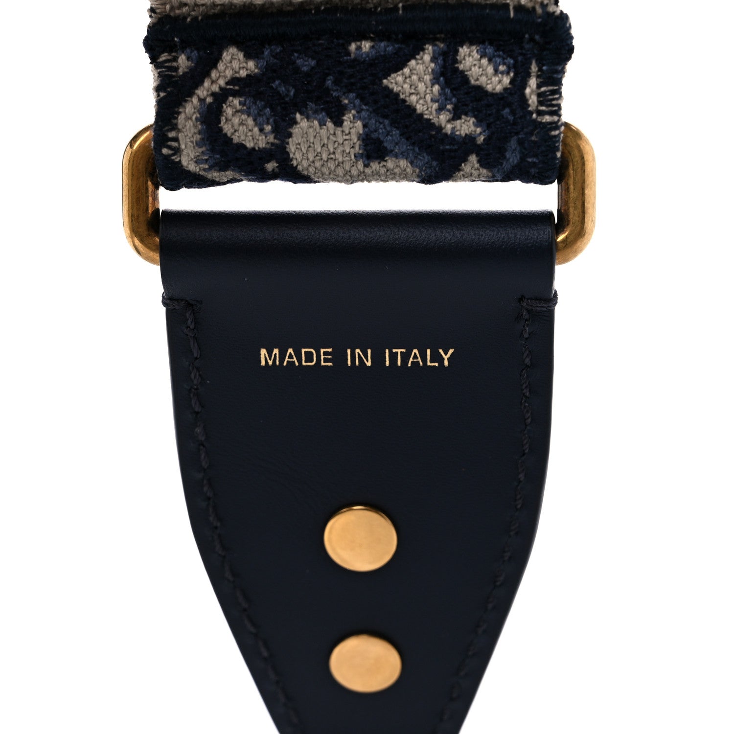 Christian Dior Oblique Adjustable Shoulder Strap Blue 3 of 5