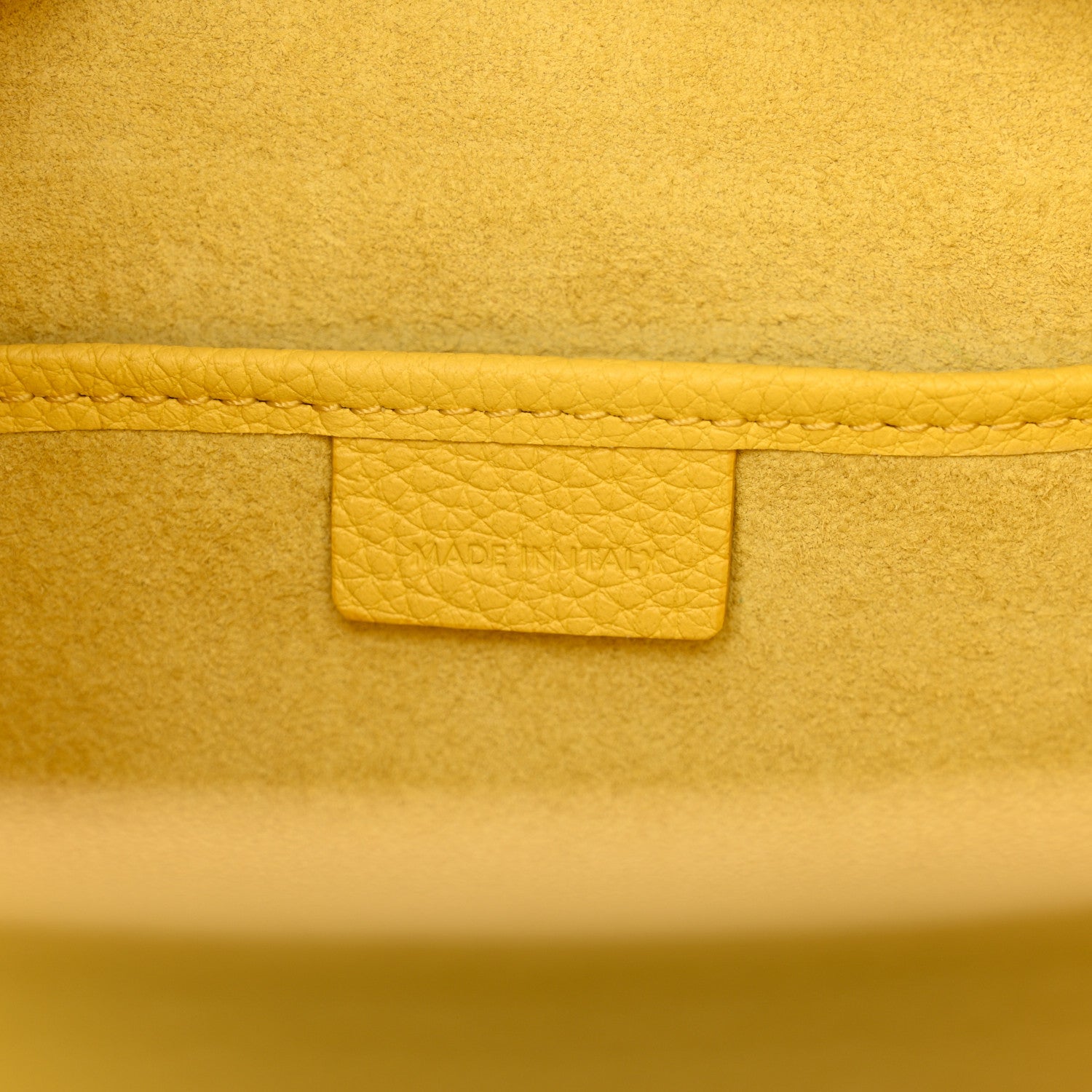 Celine Drummed Calfskin Nano Luggage Citron 6 of 11