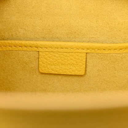Celine Drummed Calfskin Nano Luggage Citron 6 of 11