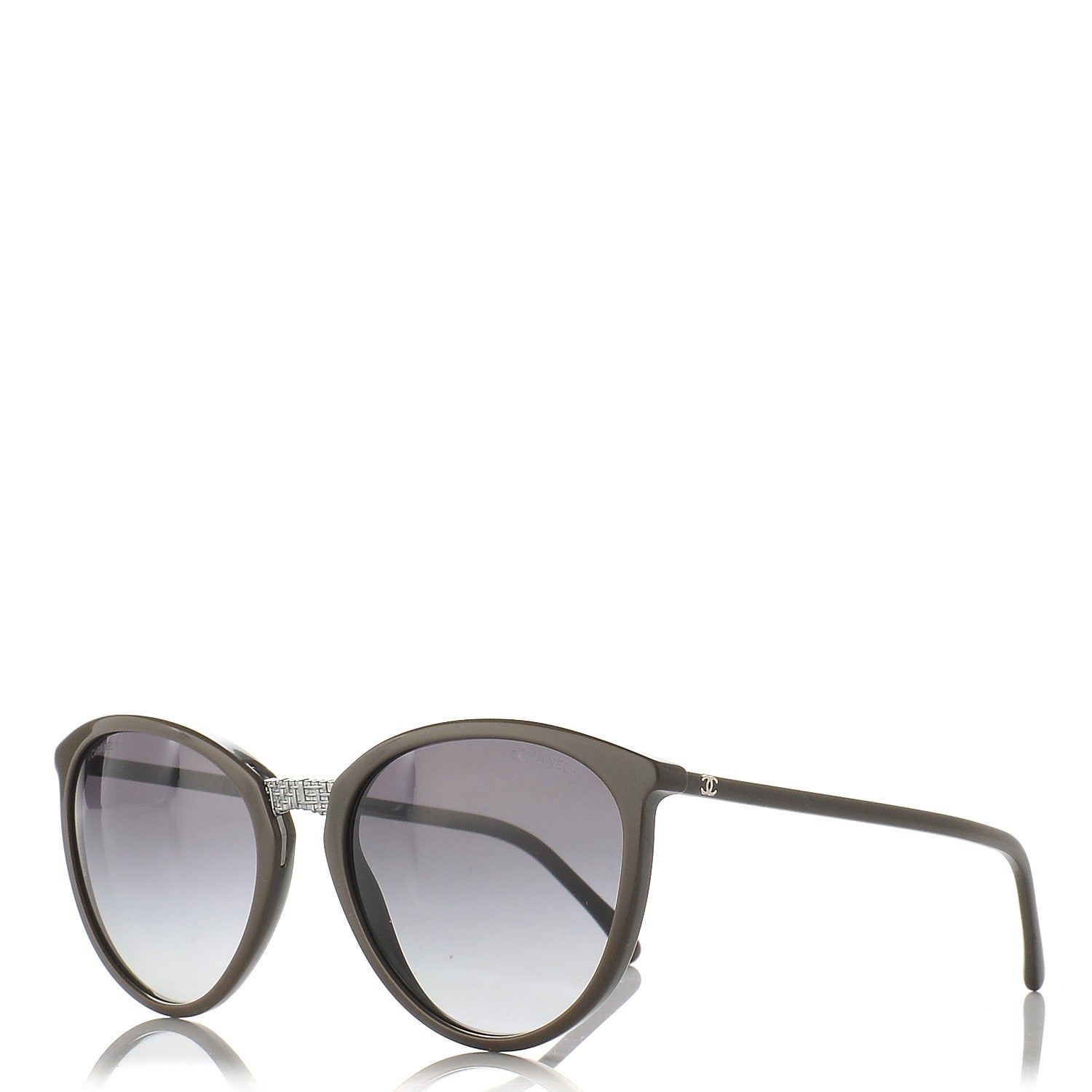 Chanel Acetate Butterfly Winter Sunglasses 5382 Khaki 1 of 9