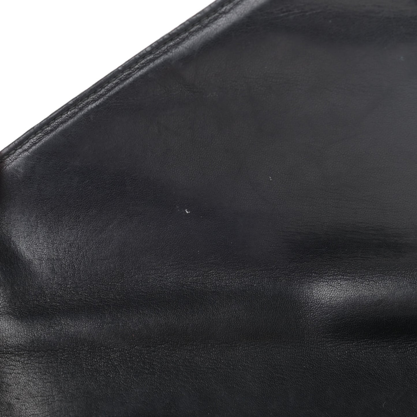Shiny Porosus Crocodile Lydie Clutch Black