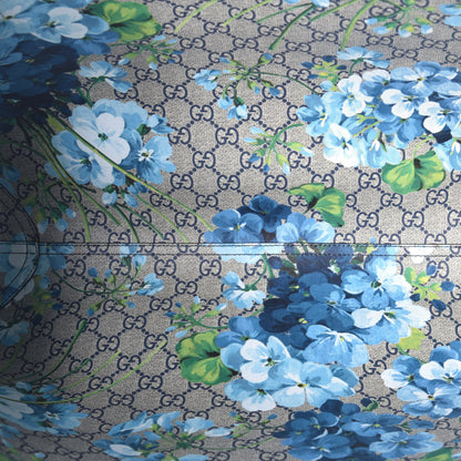 Gucci GG Supreme Monogram Blooms Medium Reversible Tote Beige Blue Navy 10 of 16