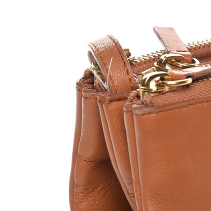 Celine Lambskin Small Trio Crossbody Bag Tan 10 of 10