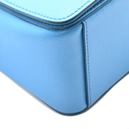 Off-White Calfskin Binder Clip Bag Blue 10 of 11