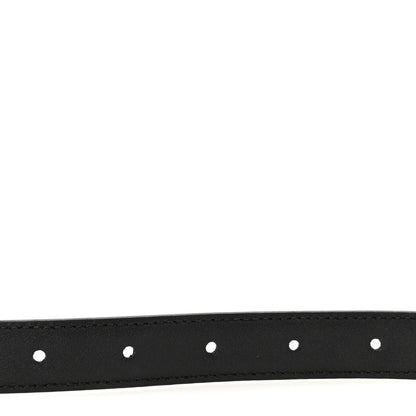 Gucci Plutone Calfskin Guccissima Palladium Double G 20mm Belt  85 34 Black 4 of 5