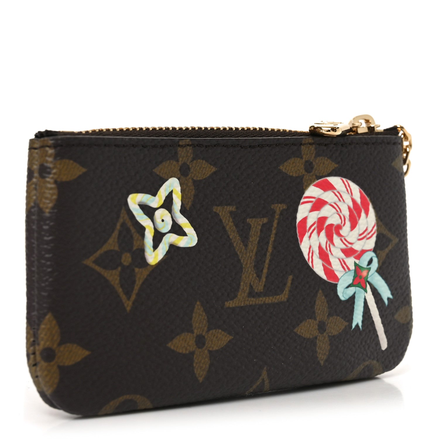 Louis Vuitton Monogram 2024 Christmas Animation Candy Factory Key Pouch Candy Red 3 of 7
