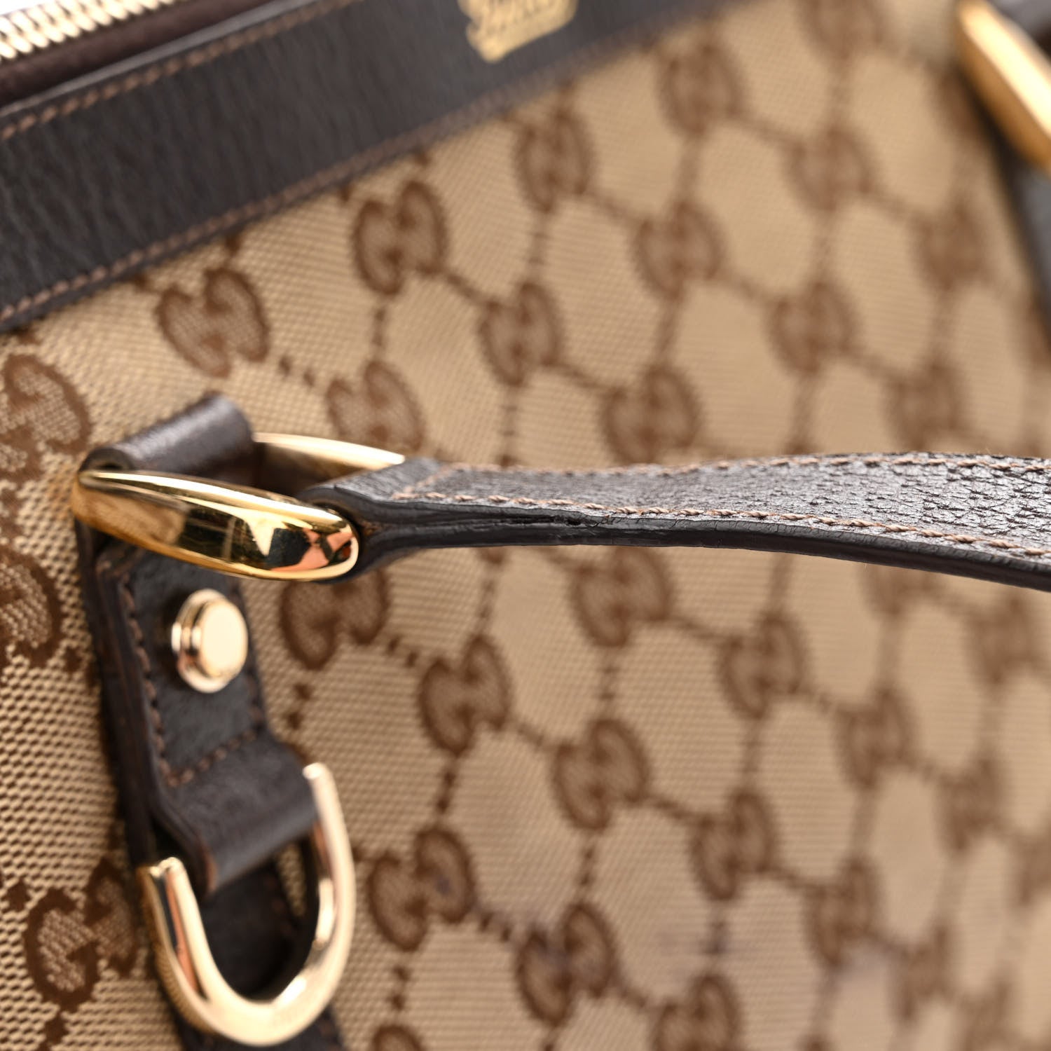 Gucci Monogram Medium Abbey Tote Dark Brown 13 of 15