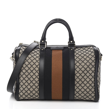 Gucci Diamante Vintage Web Medium Boston Black 1 of 13