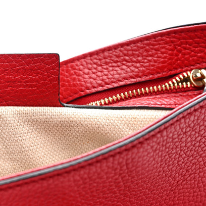 Gucci Pebbled Calfskin Medium Soho Flap Crossbody Vibrant Red 6 of 9