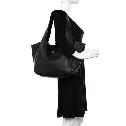 Saint Laurent Grained Deerskin Bea Tote Black 2 of 9