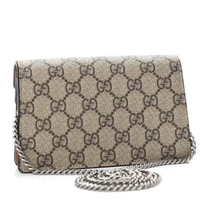 Gucci GG Supreme Monogram Super Mini Dionysus Shoulder Bag Taupe 3 of 10