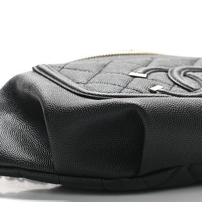 Chanel Caviar Quilted Filigree Waist Bag Black 8 of 9
