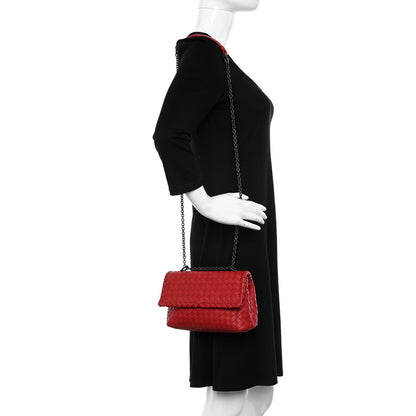 Bottega Veneta Nappa Intrecciato Baby Olimpia Shoulder Bag Vesuvio 2 of 10