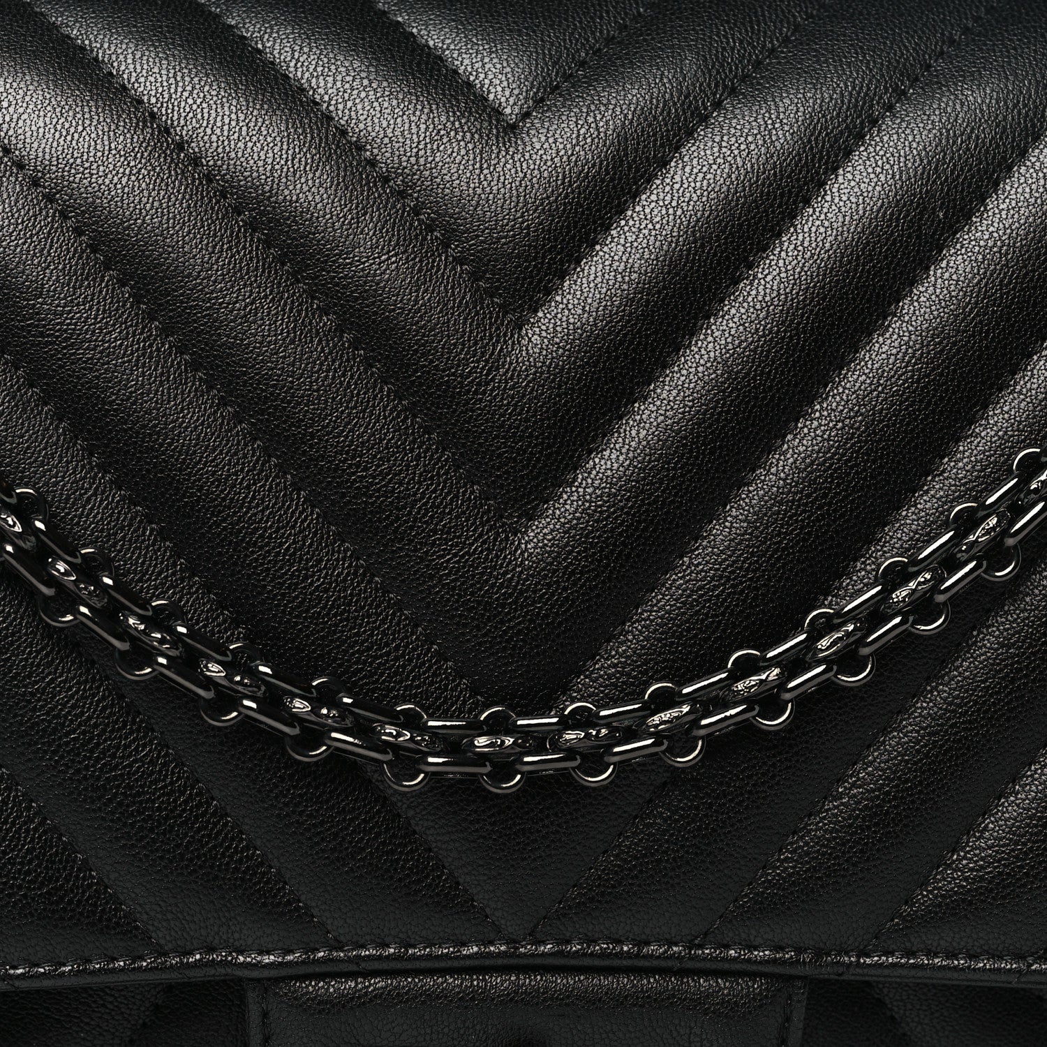 Chanel Sheepskin Chevron Quilted 2.55 Reissue 227 Flap So Black 8 of 10