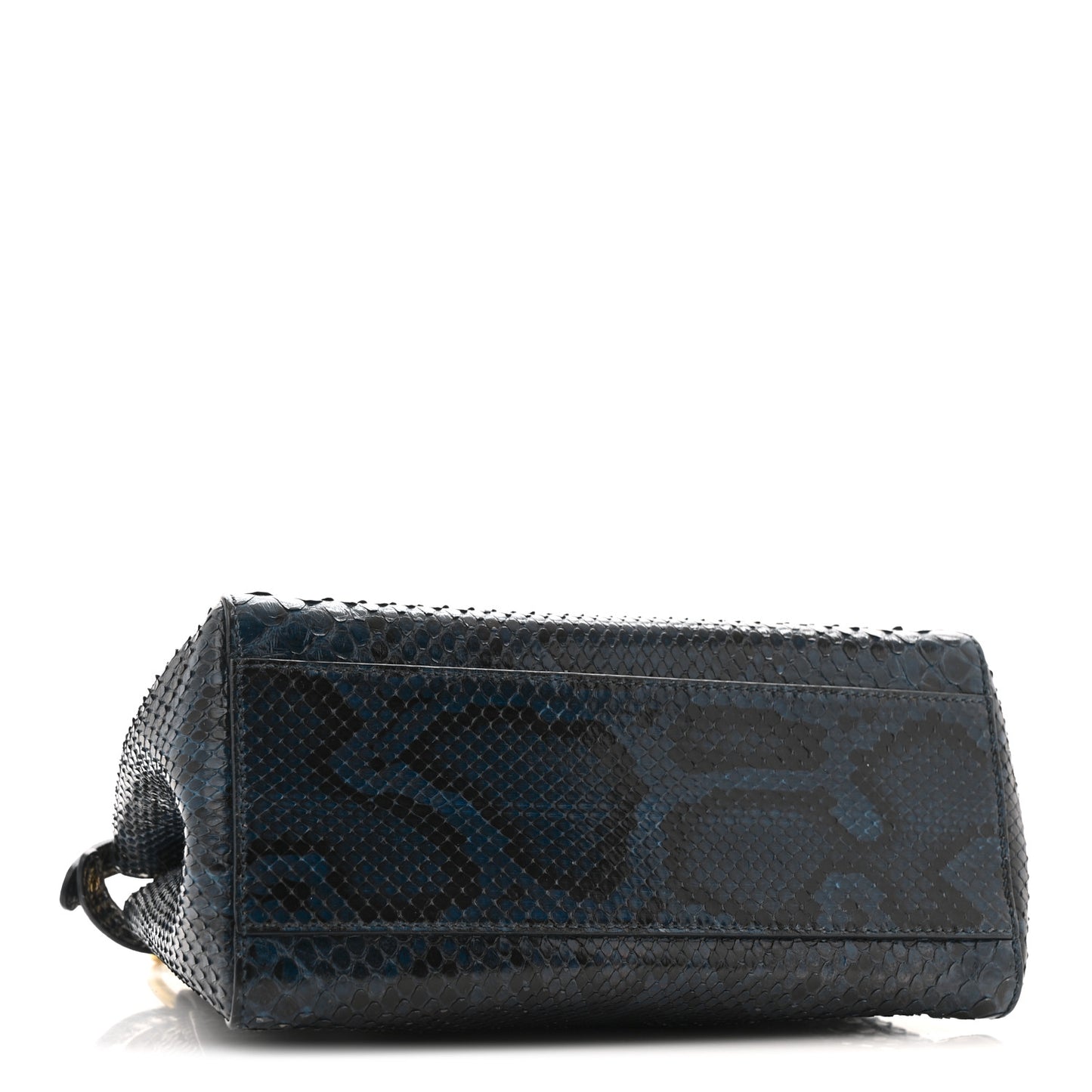 Python Shiny Nappa Mini Peekaboo Iconic Satchel Blue Jeans