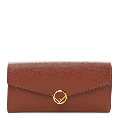 Fendi Vitello Cruise F is Fendi Continental Envelope Wallet Rust 1 of 8