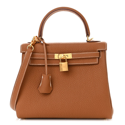 Hermes Togo Kelly Retourne 25 Gold 1 of 10