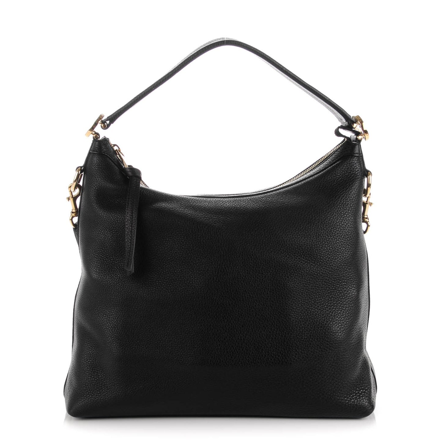 Pebbled Calfskin Small Miss GG Hobo Black