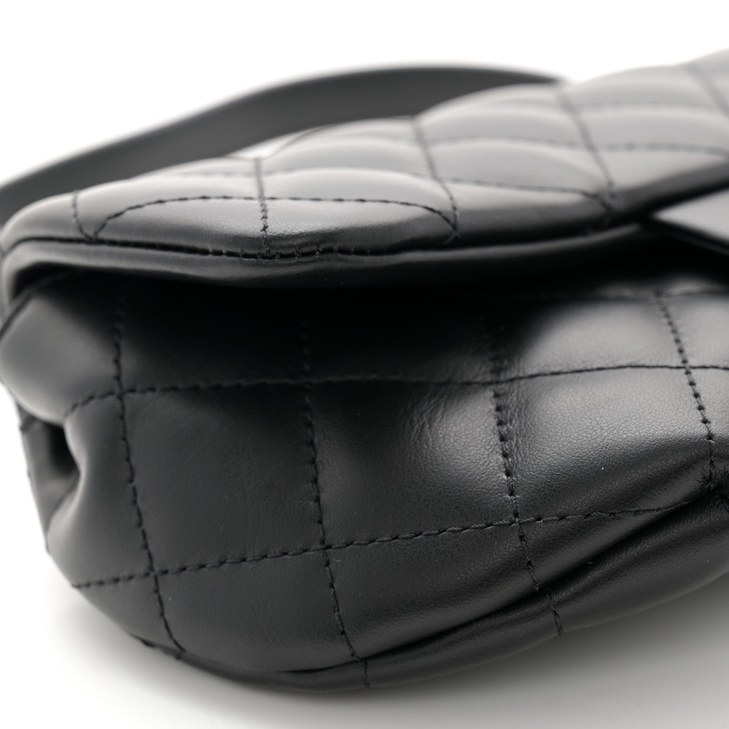 Chanel Calfskin Quilted CC Uniform Flap Belt Bag Black 10 of 11