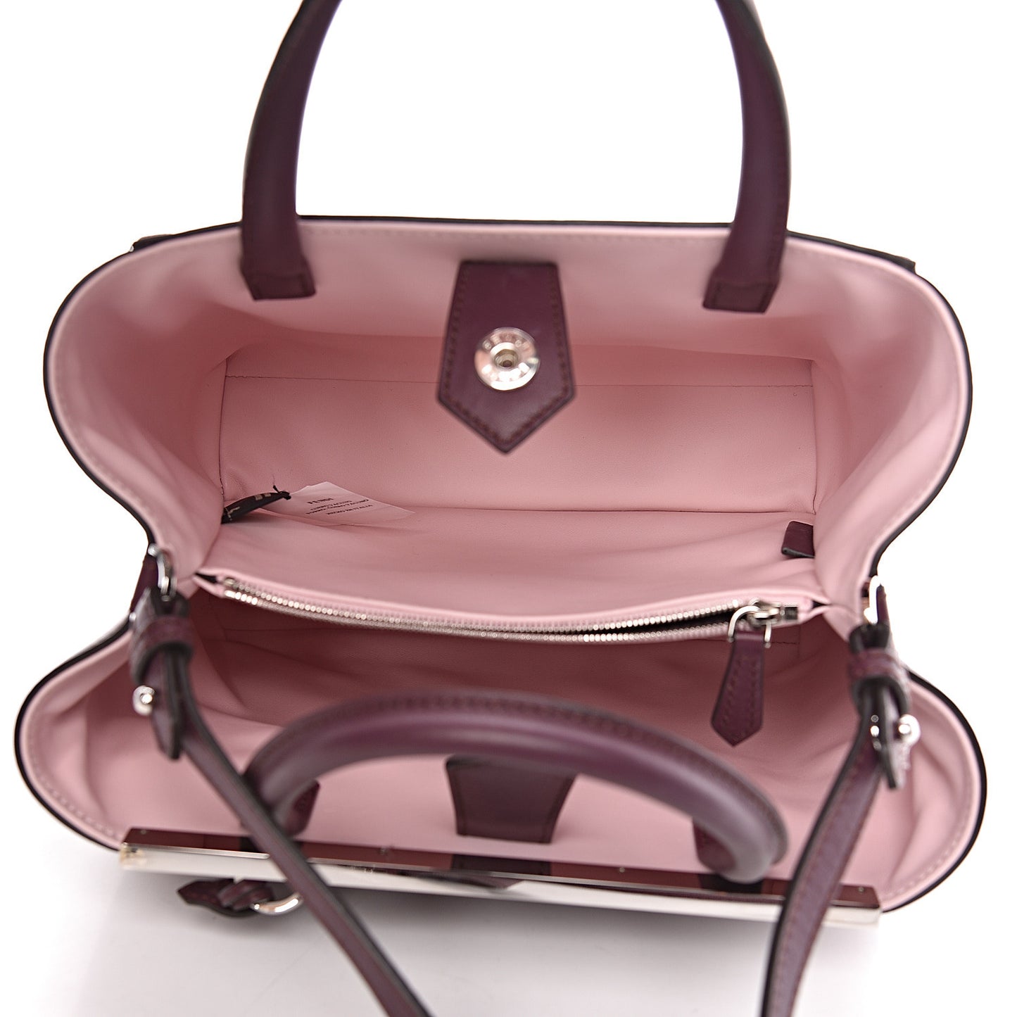 Vitello Dolce Ribbon Lace Up Petite 2Jours Tote Dark Red Rosa Doll