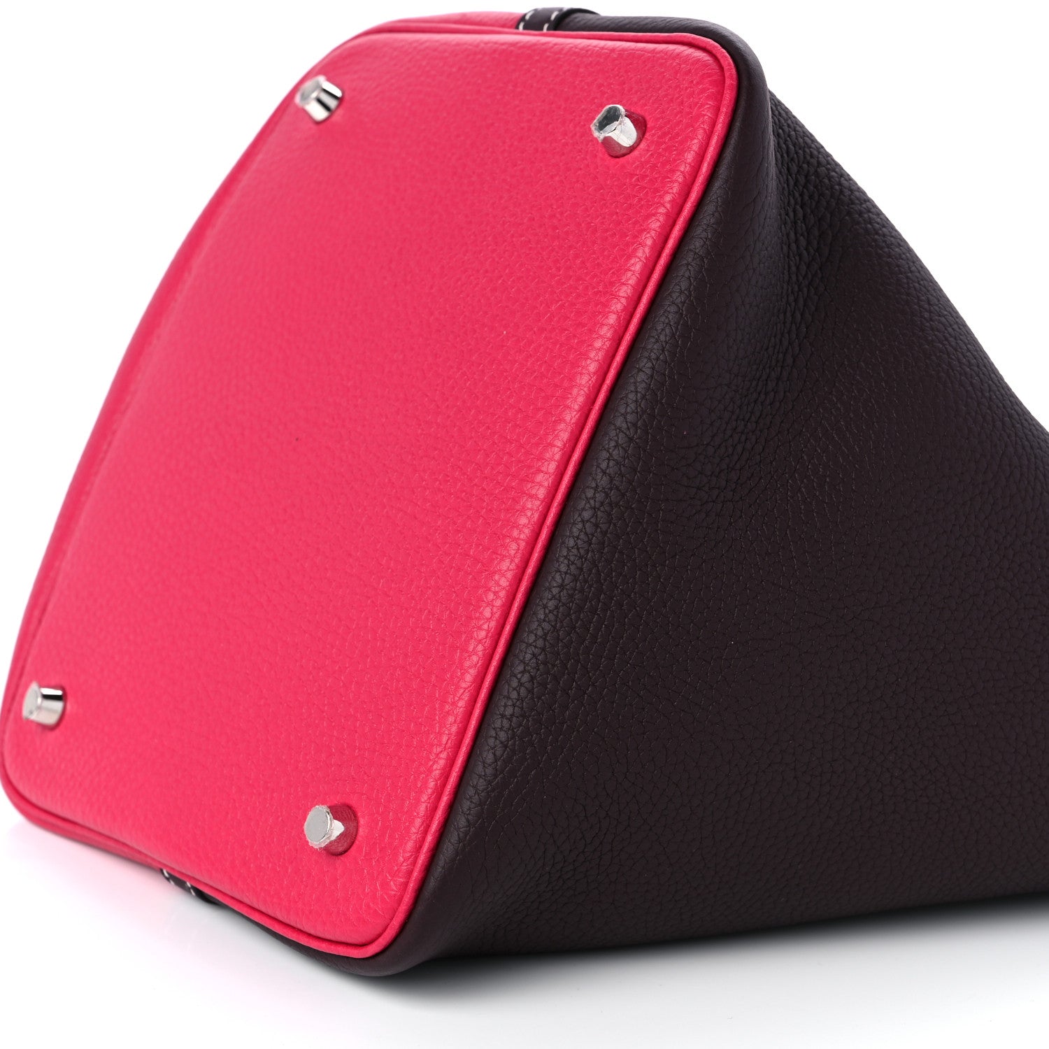 Hermes Taurillon Clemence Casaque Picotin Lock 22 MM Rouge Sellier Framboise 9 of 9