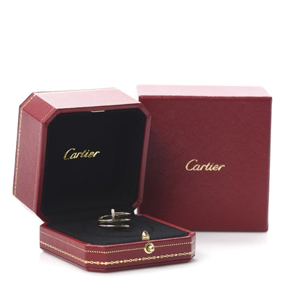 Cartier 18K Yellow Gold Diamond Double Juste Un Clou Ring 54 6.75 7 of 7