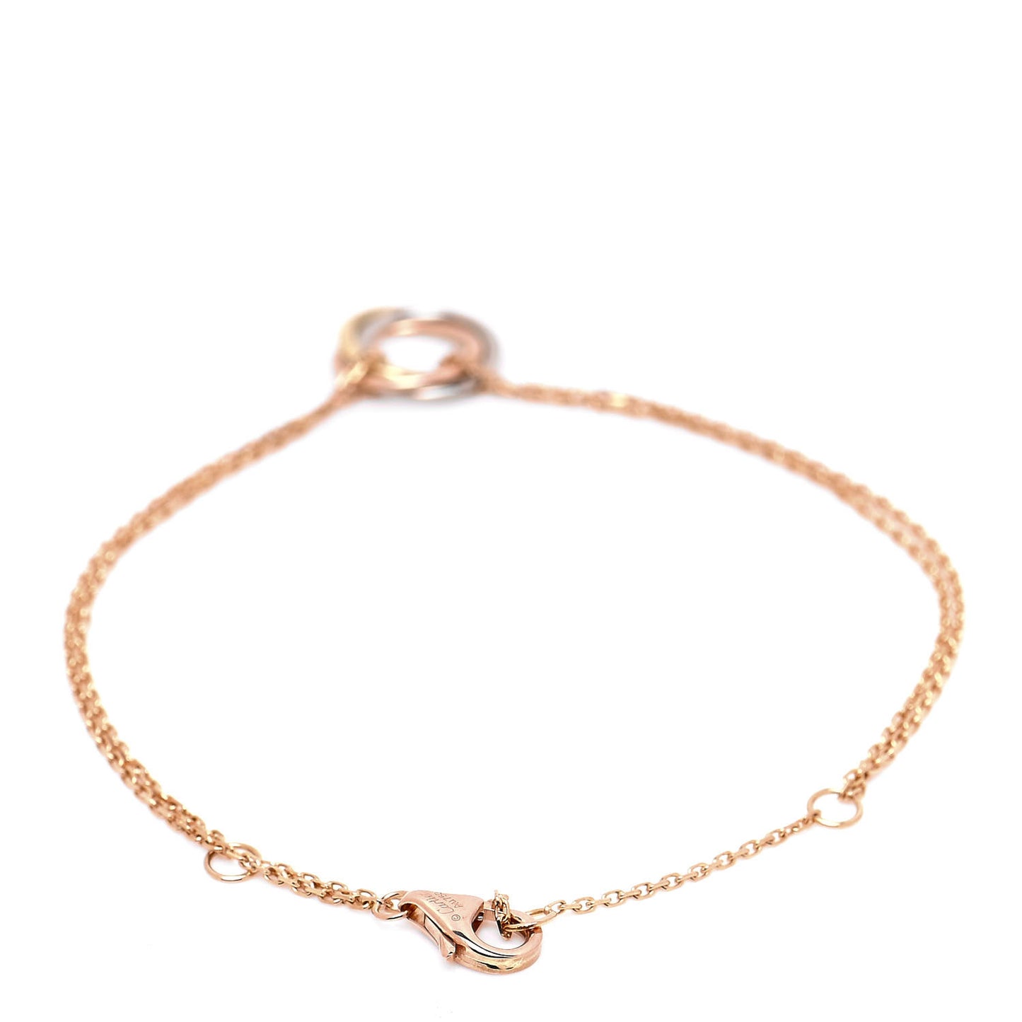 18K Pink Yellow White Gold Trinity Bracelet