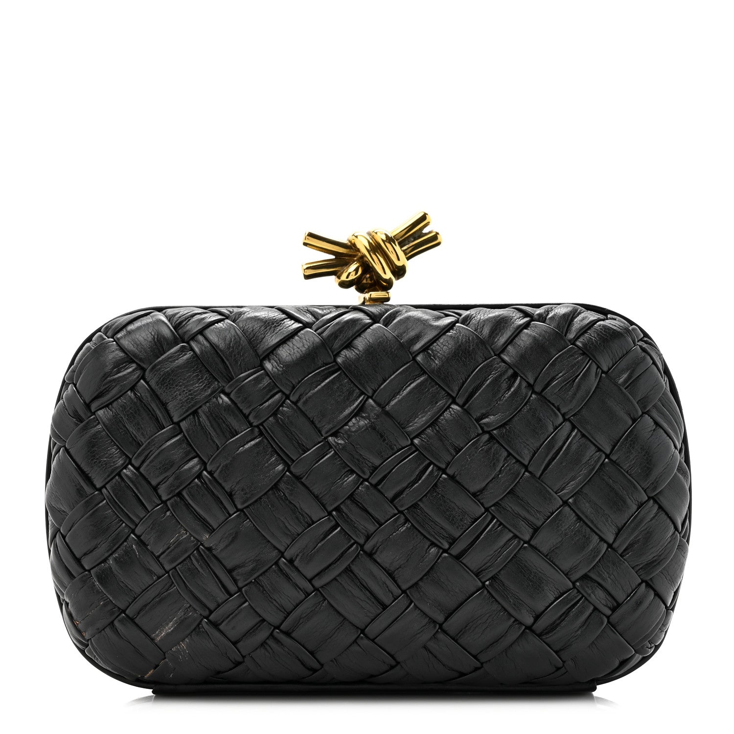 Bottega Veneta Nappa Intrecciato Knot Clutch Black 1 of 11