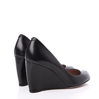 Gucci Kid Wedge Pumps 35 Black 4 of 10