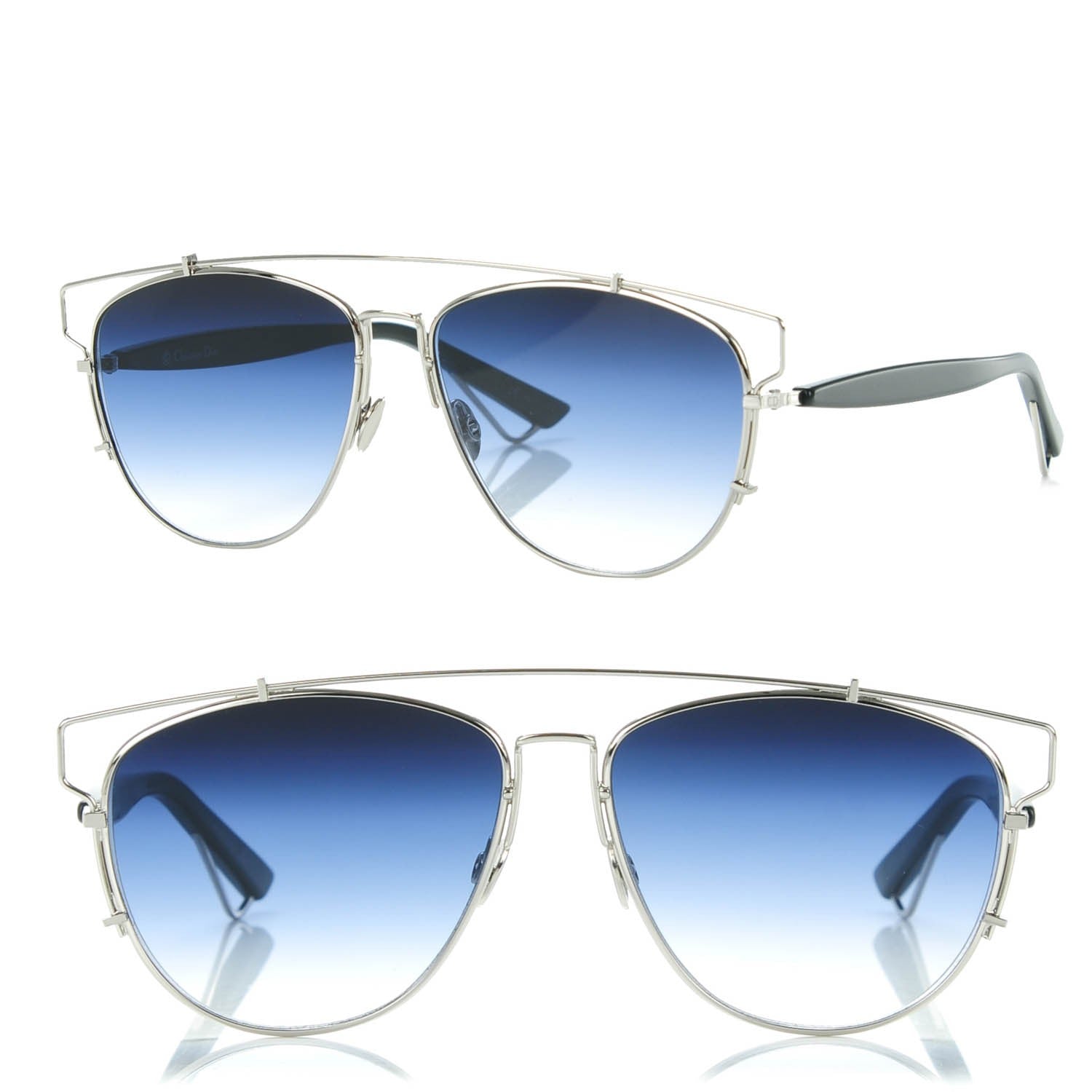 Christian Dior Technologic Sunglasses Silver Blue 1 of 8
