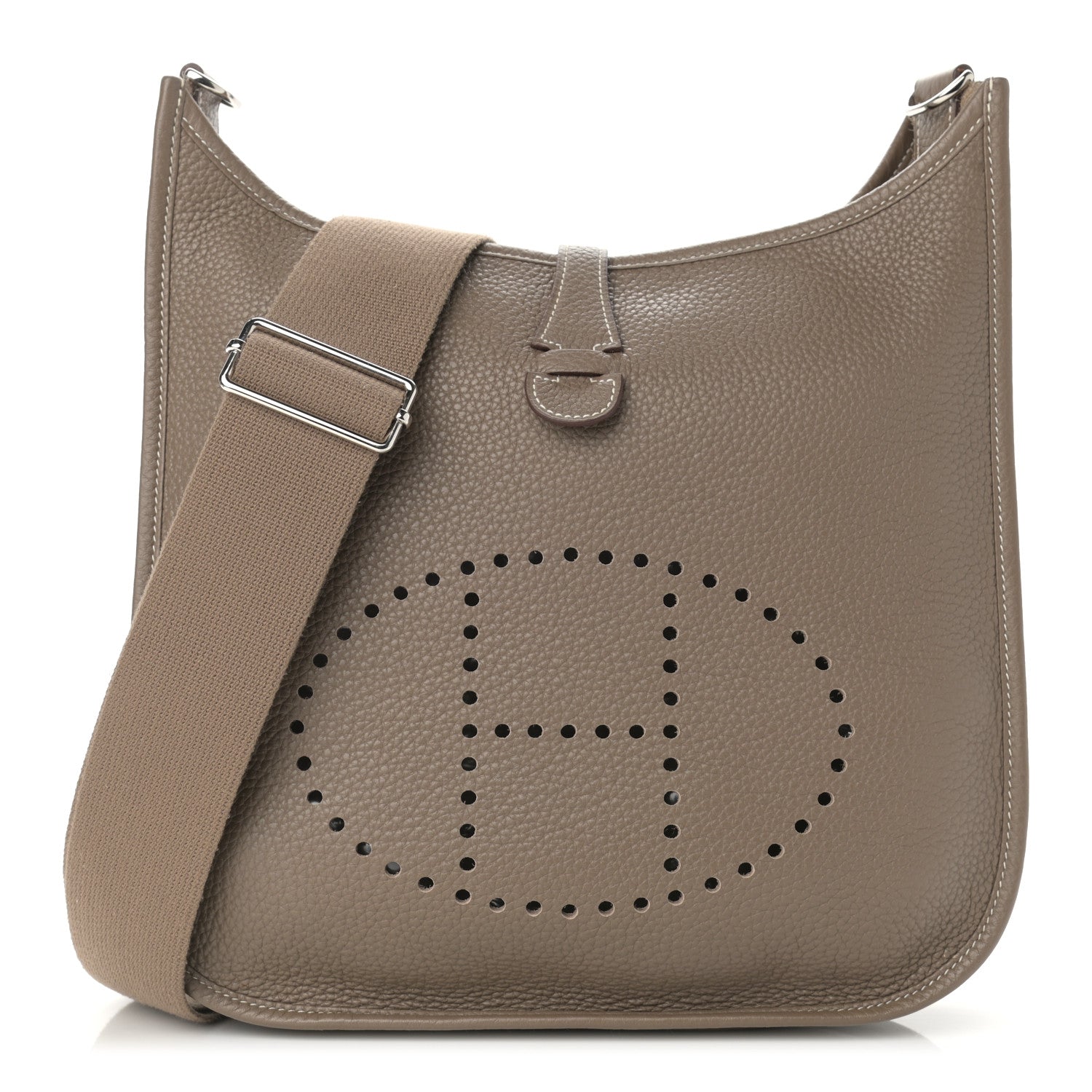 Hermes Taurillon Clemence Evelyne III PM Etoupe 1 of 8