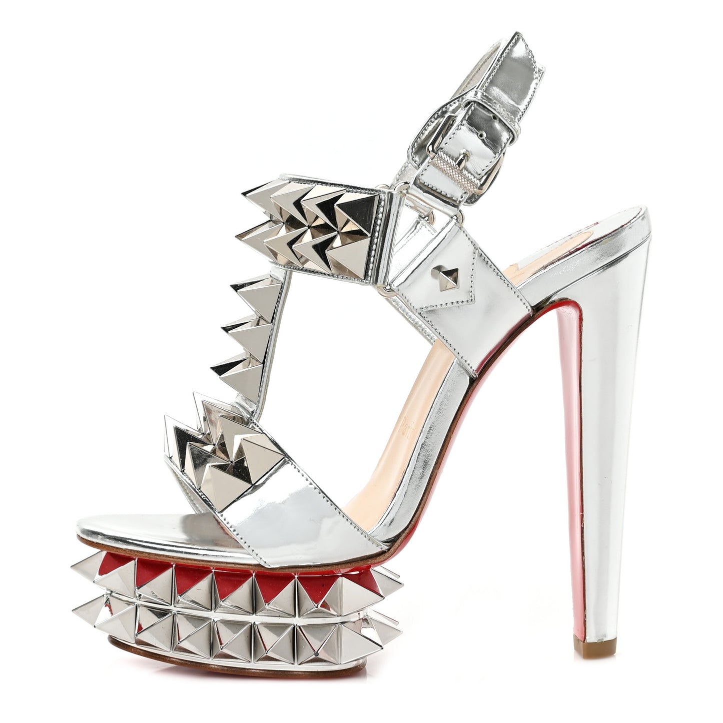 Metallic Specchio Cybersandale 150 Pumps 36 Silver