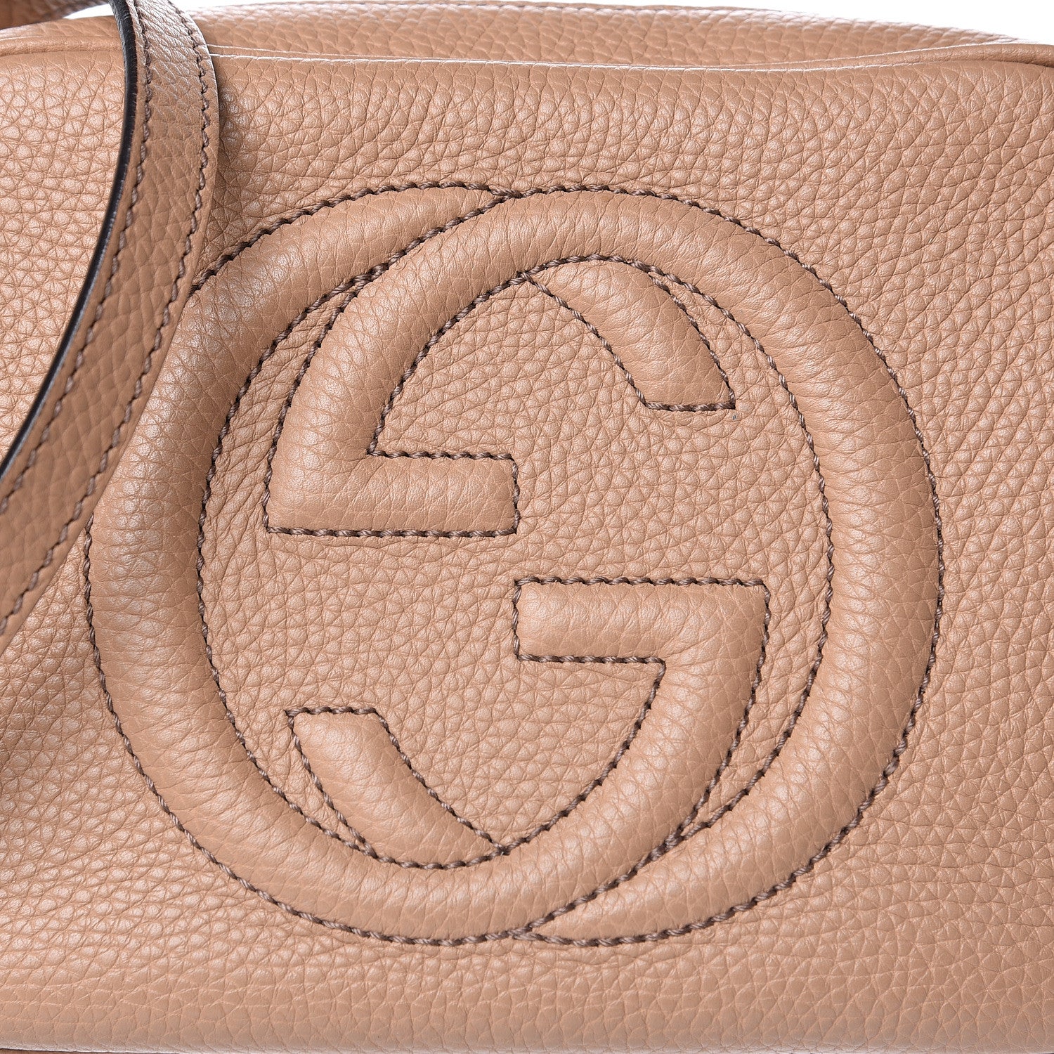 Gucci Pebbled Calfskin Small Soho Disco Bag Camelia 13 of 13
