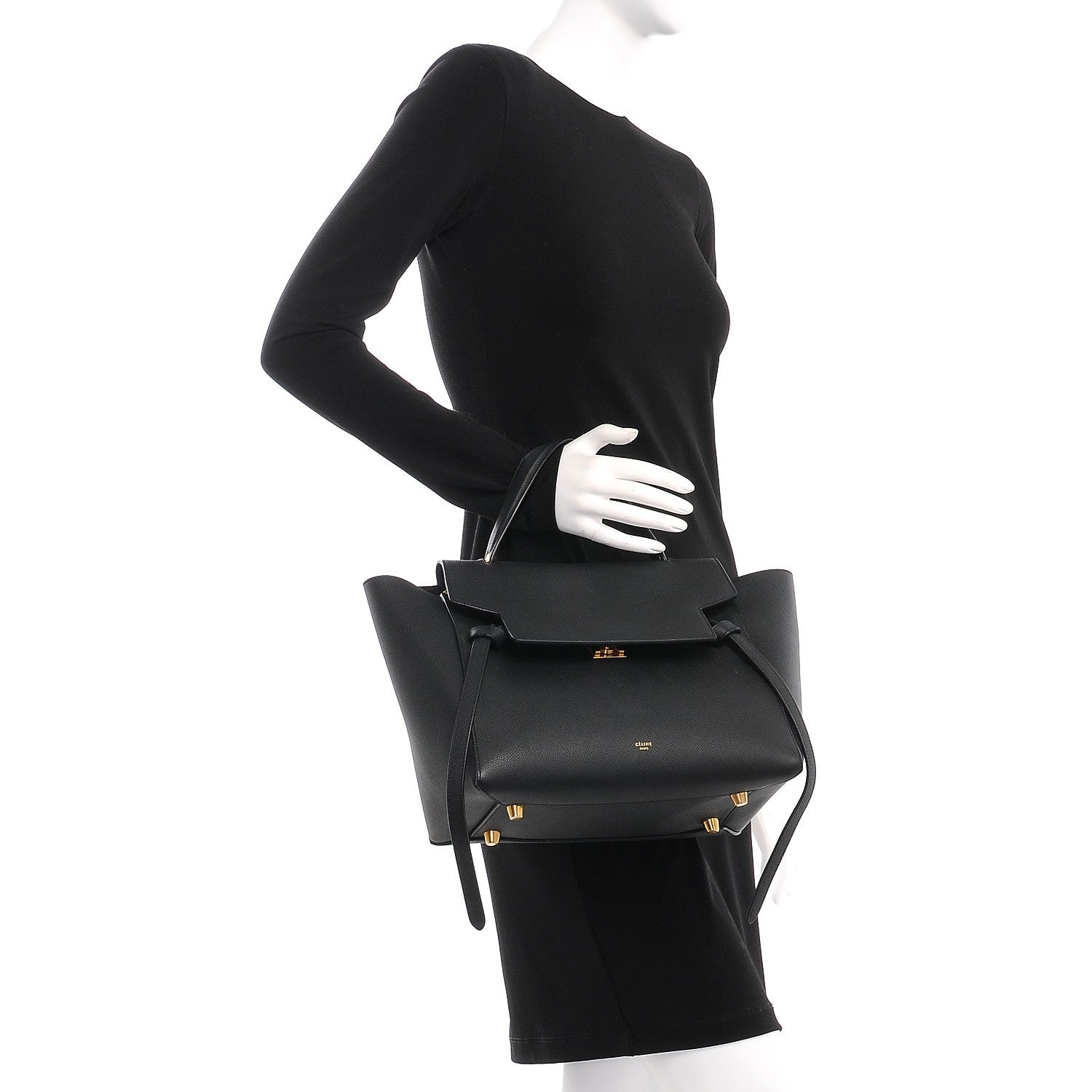 Celine Grained Calfskin Mini Belt Bag Black 3 of 10